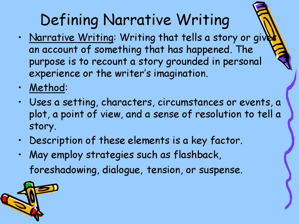 Narrative def on sale
